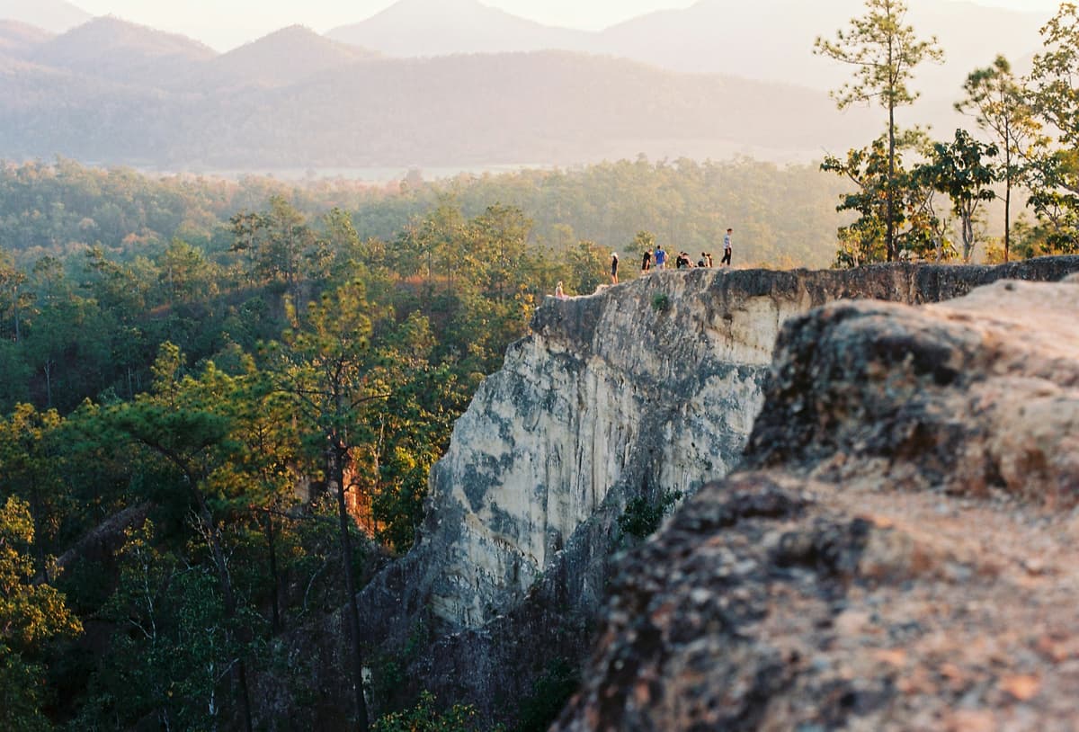 Dramatic Pai Canyon ridges at golden hour